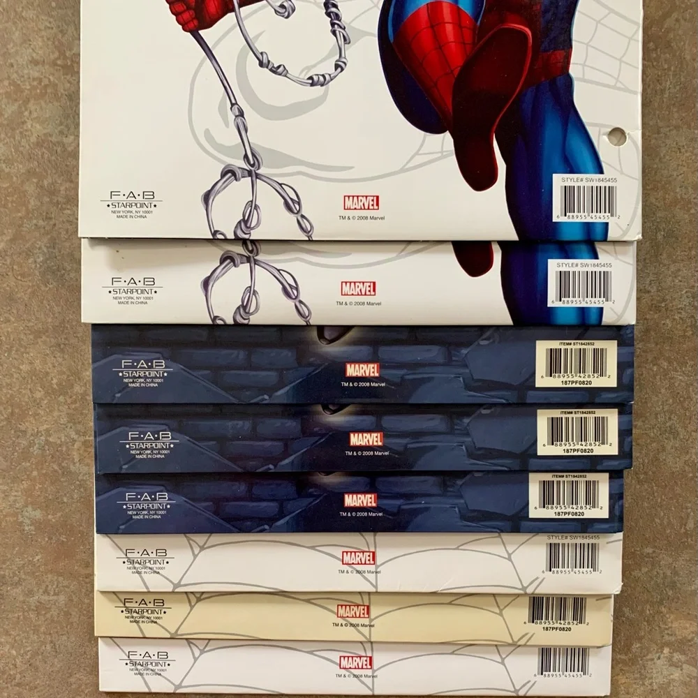 Near Vintage (2008) Lot Of Seven Spider-Man Folders